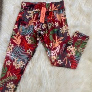 Mink Pink Move Multi Pink Floral Print Leggings